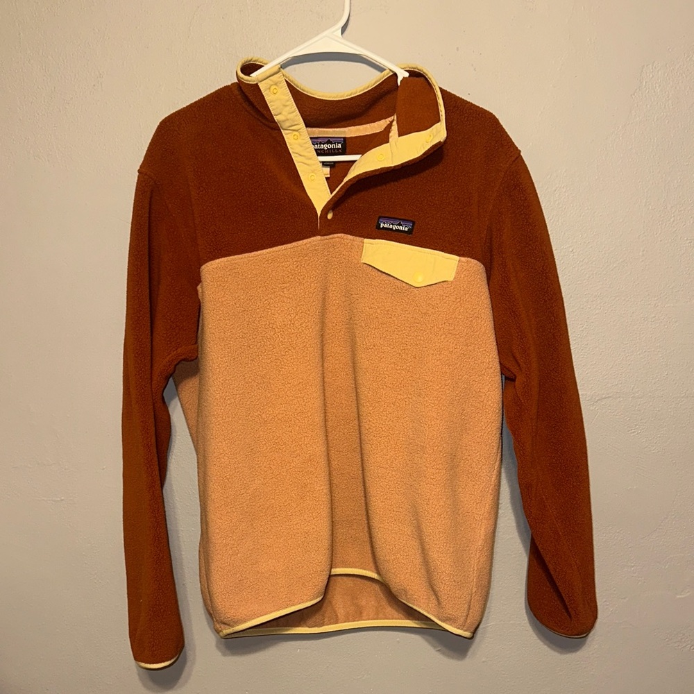 Patagonia Brown and Tan Fleece Pullover